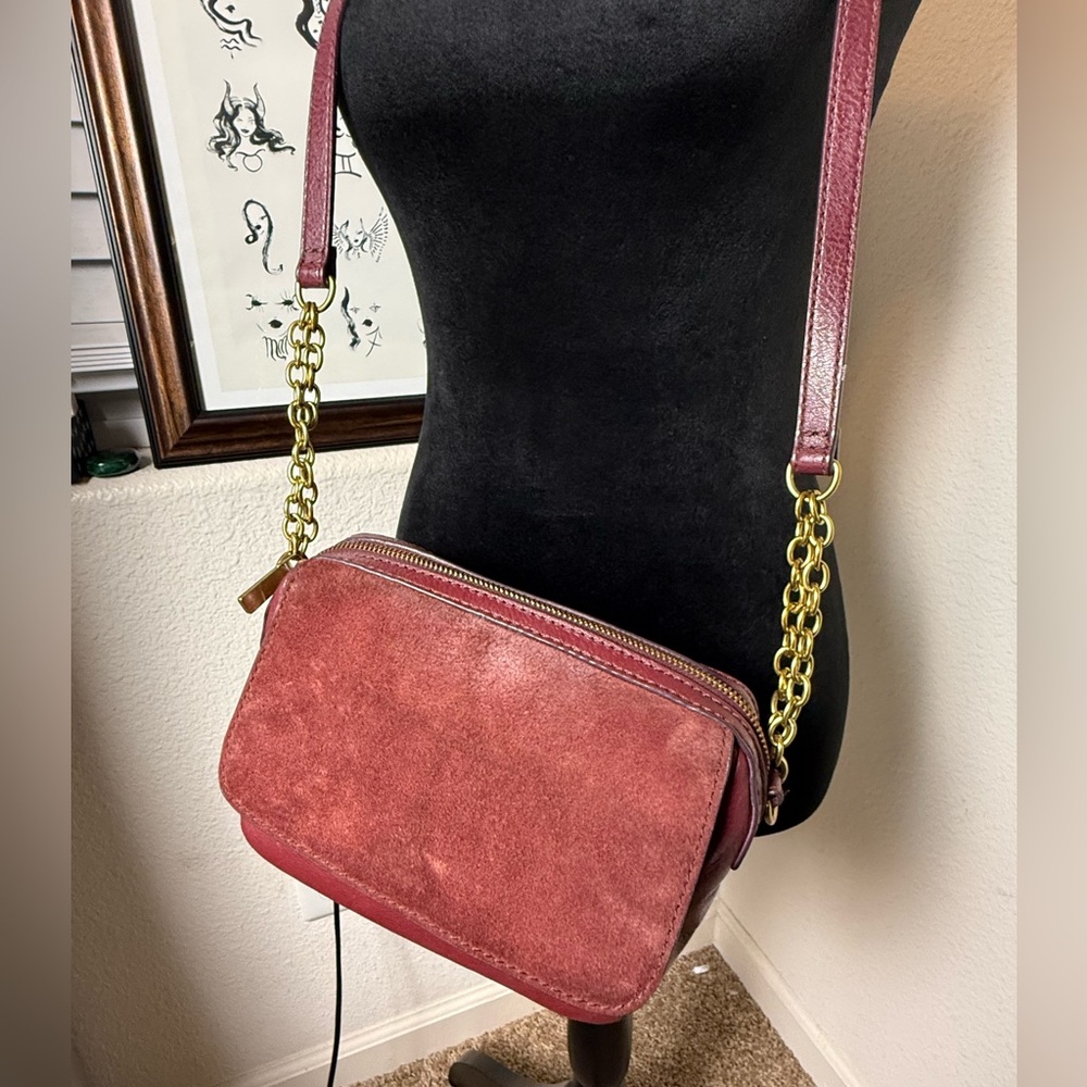 Fossil Aria Cabernet Crossbody purse‎